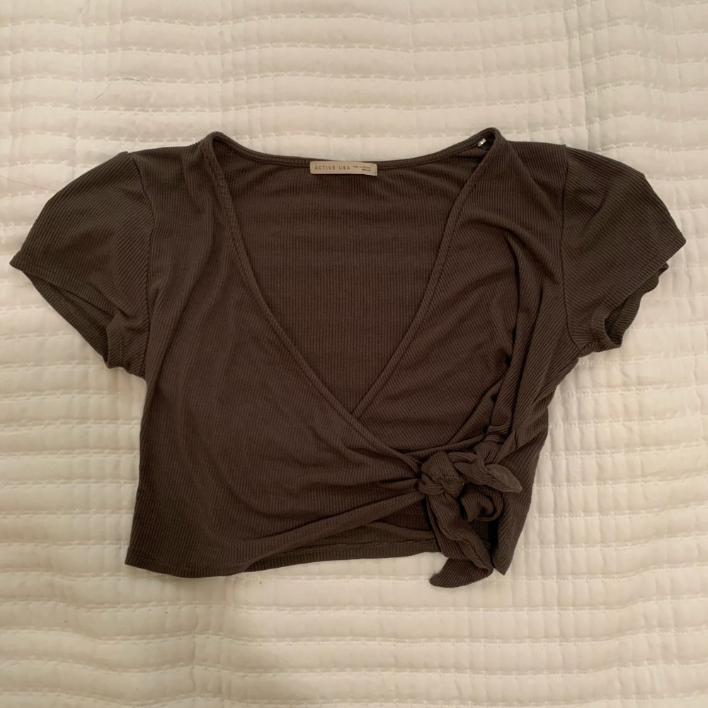 Tie Front Crop Top